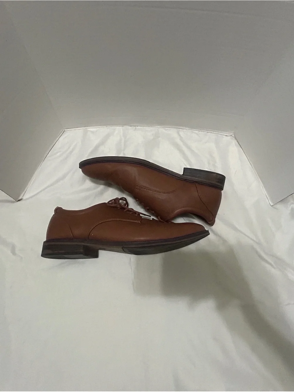 Goodfellow & Co Brown Leather Derby Shoes Lace-Up Smooth Toe Size 13